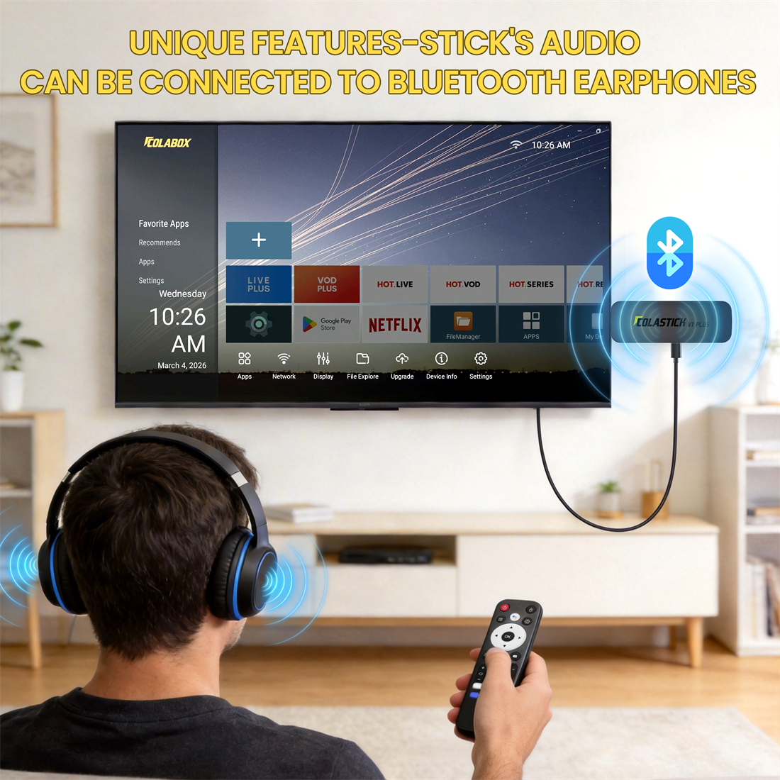 ColaStick V1 Plus Bluetooth headphone support