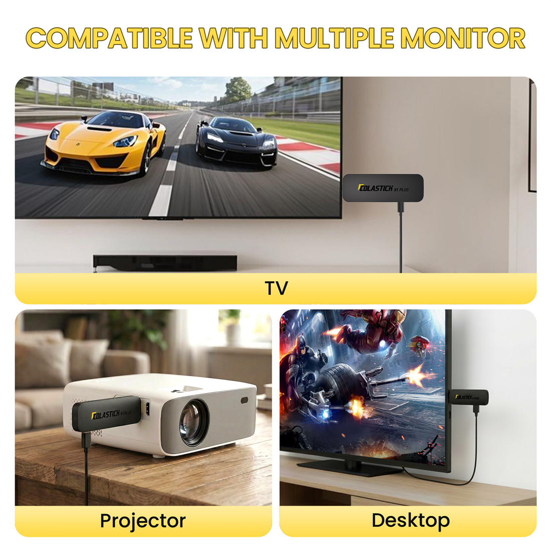 ColaStick V1 Plus compatible screens