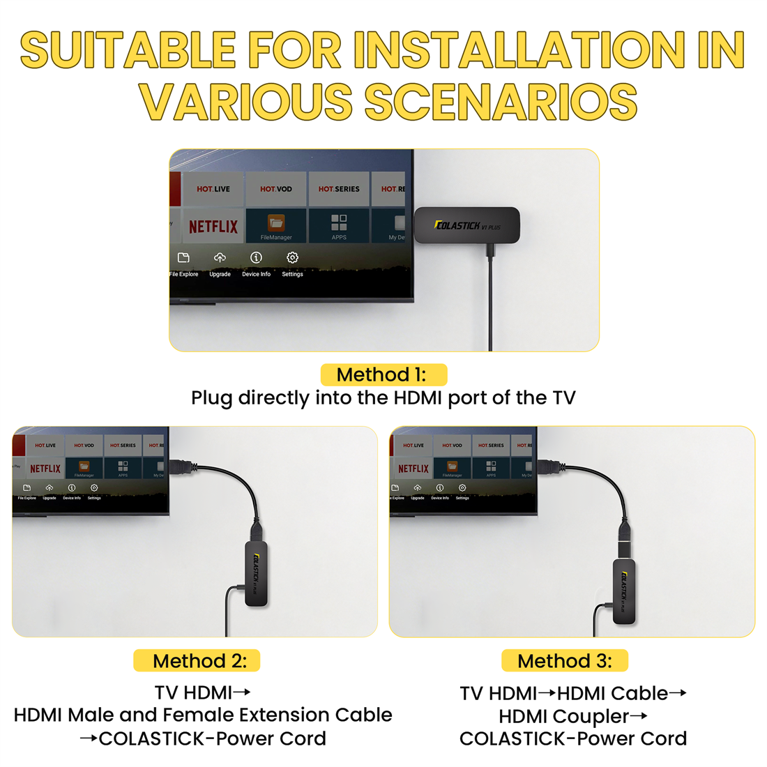 ColaStick V1 Plus installation methods
