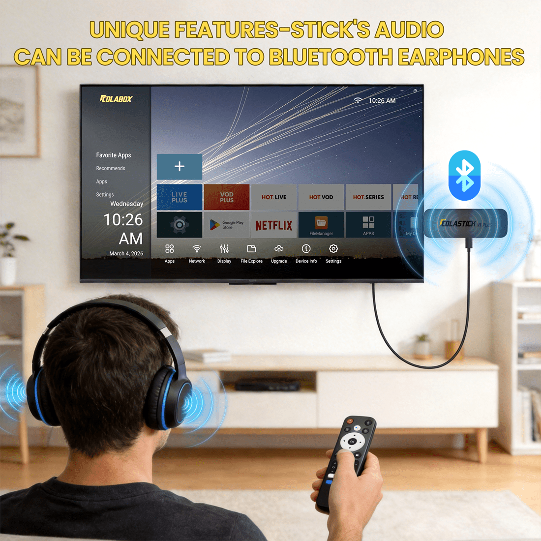 ColaStick V1 Plus Bluetooth headphone support