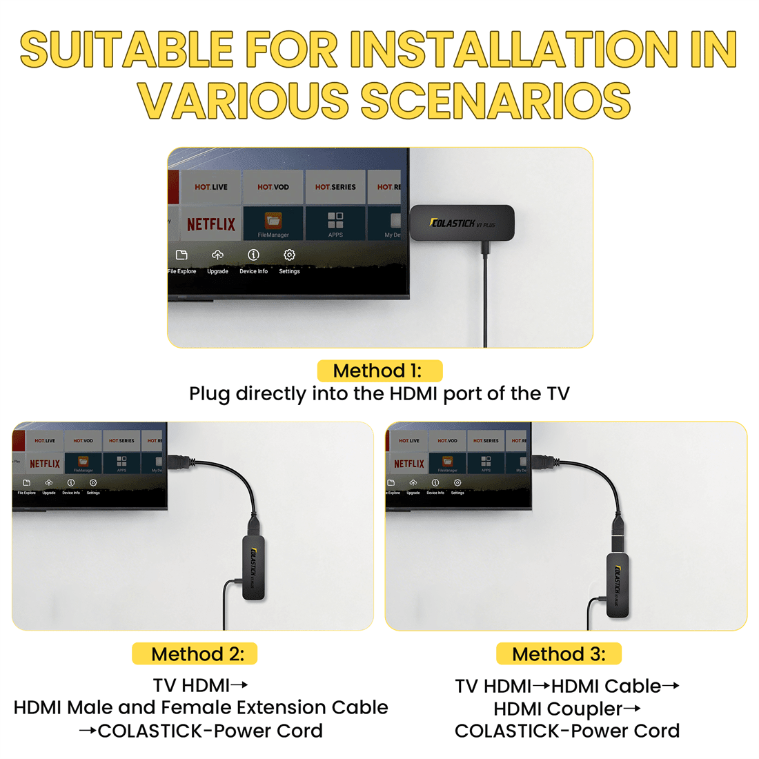 ColaStick V1 Plus installation methods